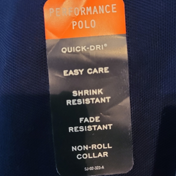 (846) St. John's Bay (NWT) Men's Classic Polo Shirt, Size: L Color: Navy Blue - Picture 7 of 8